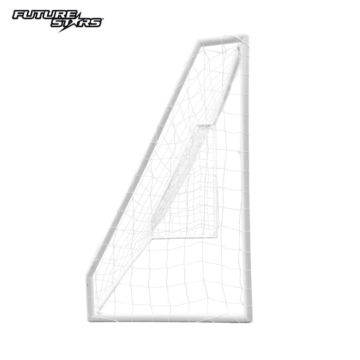 8Ft Soccer Goal Combo Set with Shooter Tutor, Official Size 5 Soccer Ball and Pump with Pin