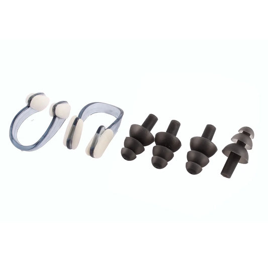 2 Sets Aqufitness Protector Comfy Silicone Swimming Nose Clip Ear Plugs for Adult Youth