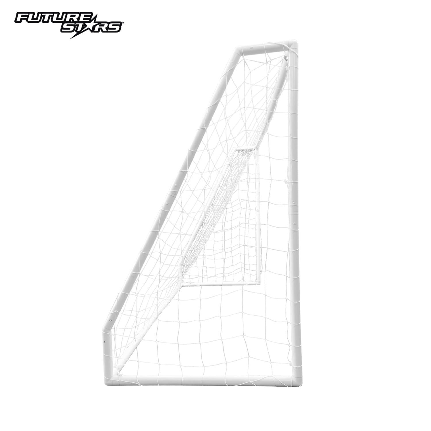 8Ft Soccer Goal Combo Set with Shooter Tutor, Official Size 5 Soccer Ball and Pump with Pin