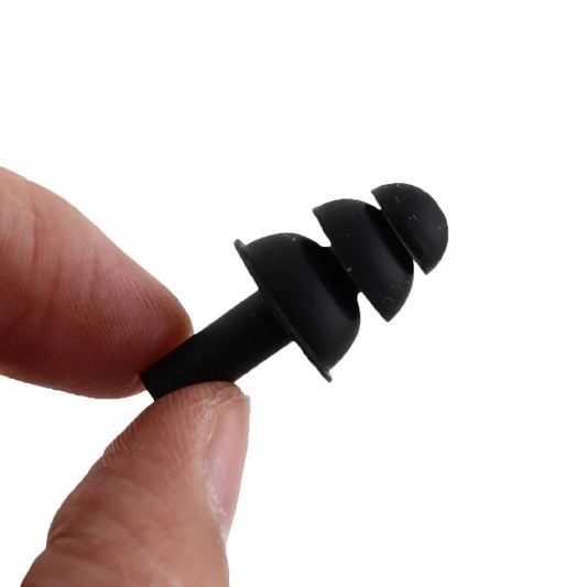 Silicone Water Resistant Swimming Earplug Underwater Bathing Nose Clip Protector Set Black