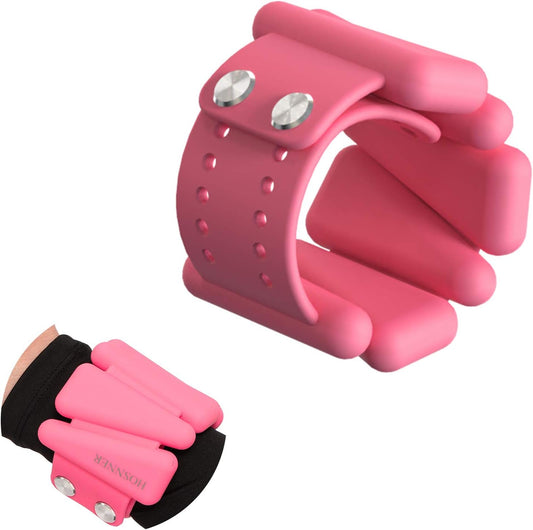 Adjustable Women Wrist Weights - Silicone Bracelet Button Wrist Bangles for Men Workout Resistance Weights for Exercises, Walking, Dance, Jogging, Yoga, 1 LB Each, 2 per Set