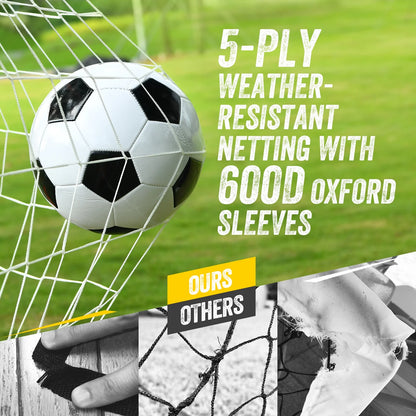 Soccer Goal with Agility Ladder and 12 Soccer Cones 12X6 Ft Soccer