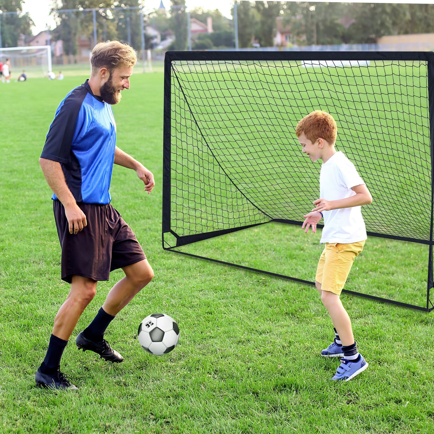 Set of 2 Portable Soccer Goals for Kids & Youth