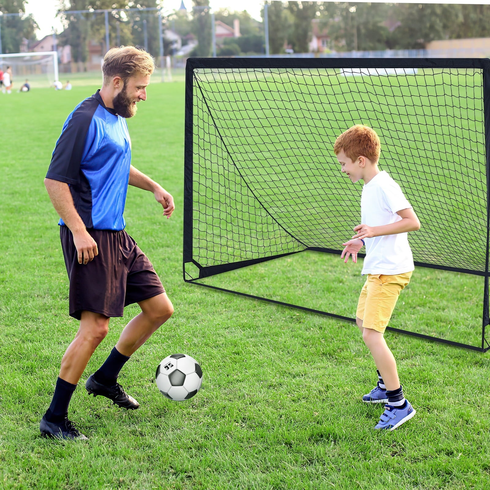 Set of 2 Portable Soccer Goals for Kids & Youth